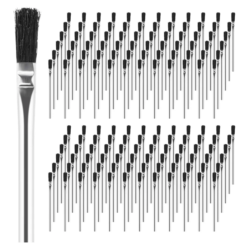 

Acid Brush, 144 Count 3/8 Inch Acid Flux Brushes With Tin-Plated Handle And Natural Bristle, For Soldering, Woodworking Durable