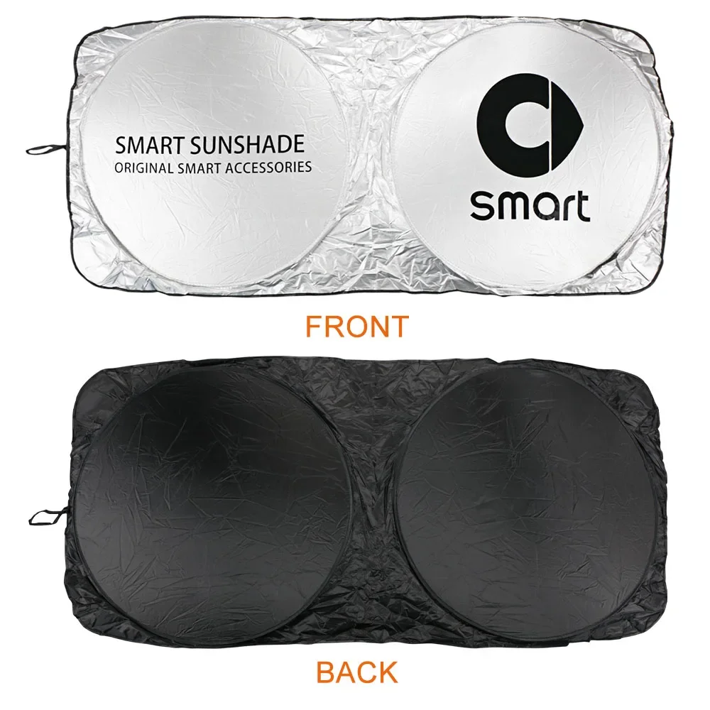 Foldable Reflective Lightweight Sunshade For Smart Fortwo Forfour 453 451 450 Car Windshield Sun Visor Cover