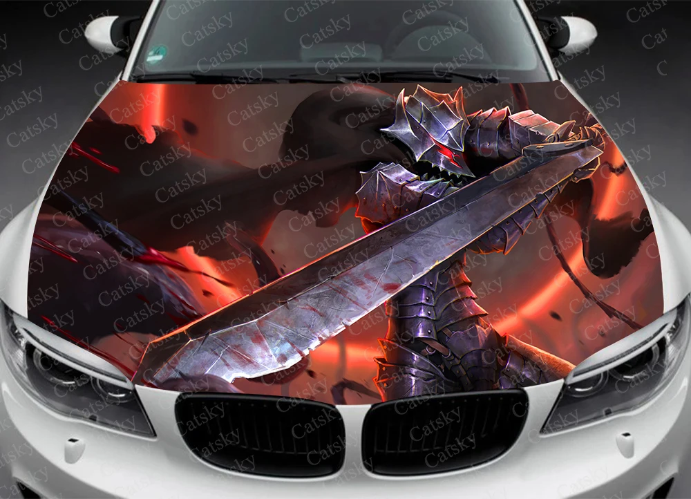 Anime Berserk Car Hood Vinyl Adesivos, Envoltório De Filme, Tampa