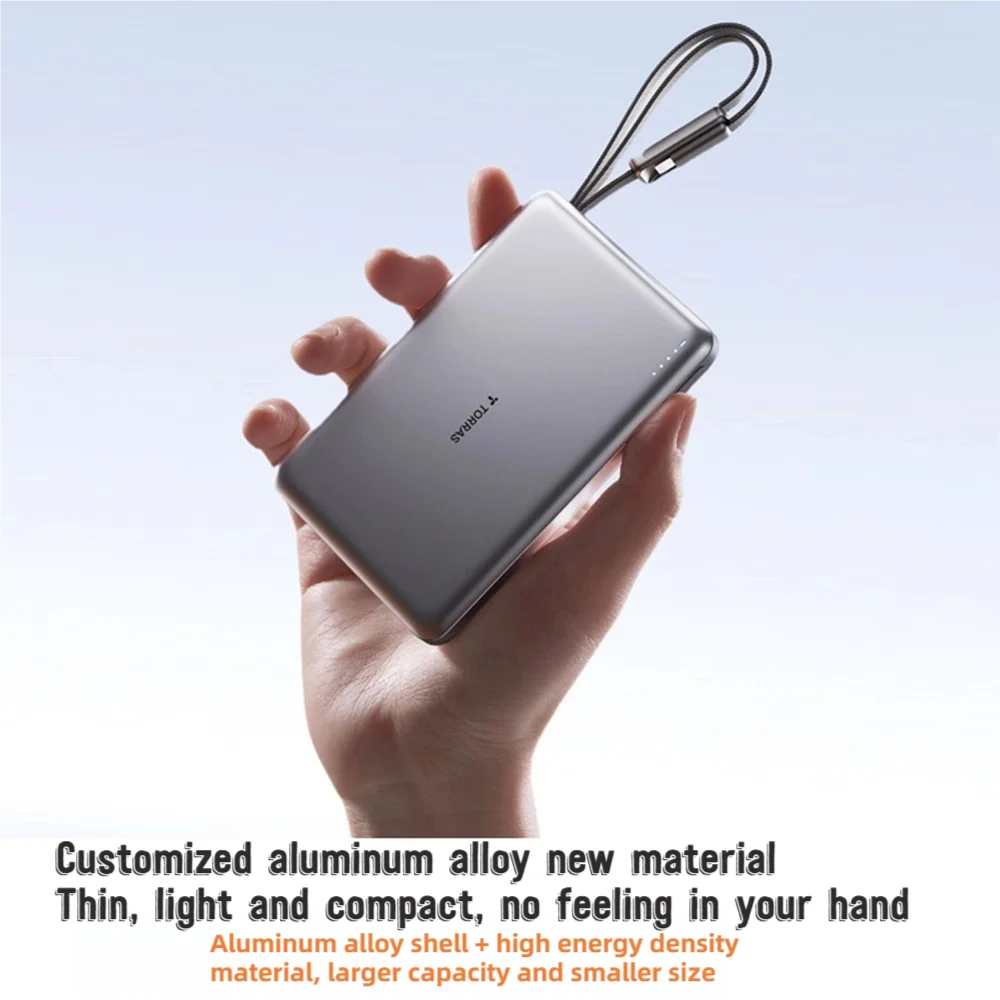 TORRAS Mobile Power, Slim 10000mAh Portable Charger, 22.5W Fast Charging for iPhone 16/15/Samsung S24 Ultra/Android 6