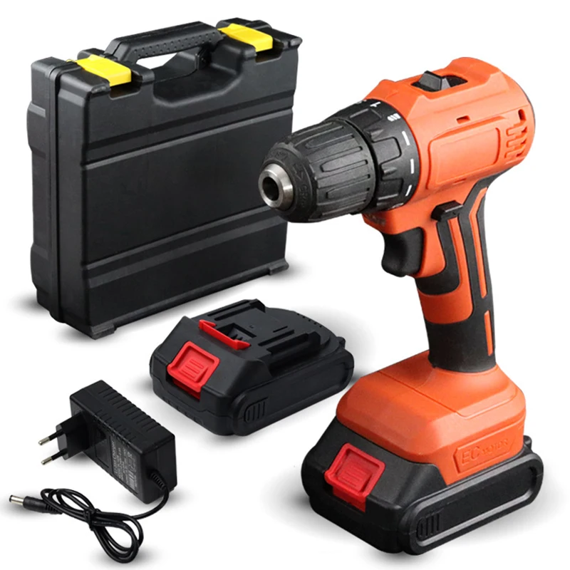

21V Brushless Electric Drill Electric Screwdriver DIY Power Tool Impact Drill 1550r/min No-load Speed With A Battery