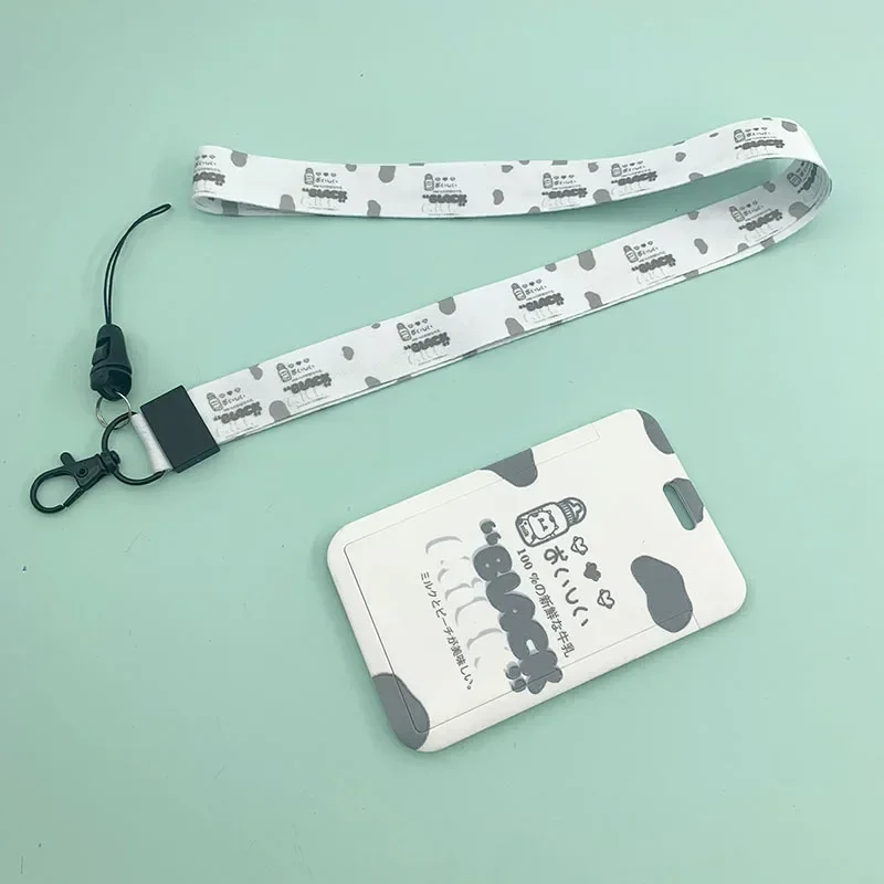 Ins Plastic Credit Card Holder with Lanyard Fruit Avocado Crad Cover Student ID Bus Access Card Case Cute Badge Holder