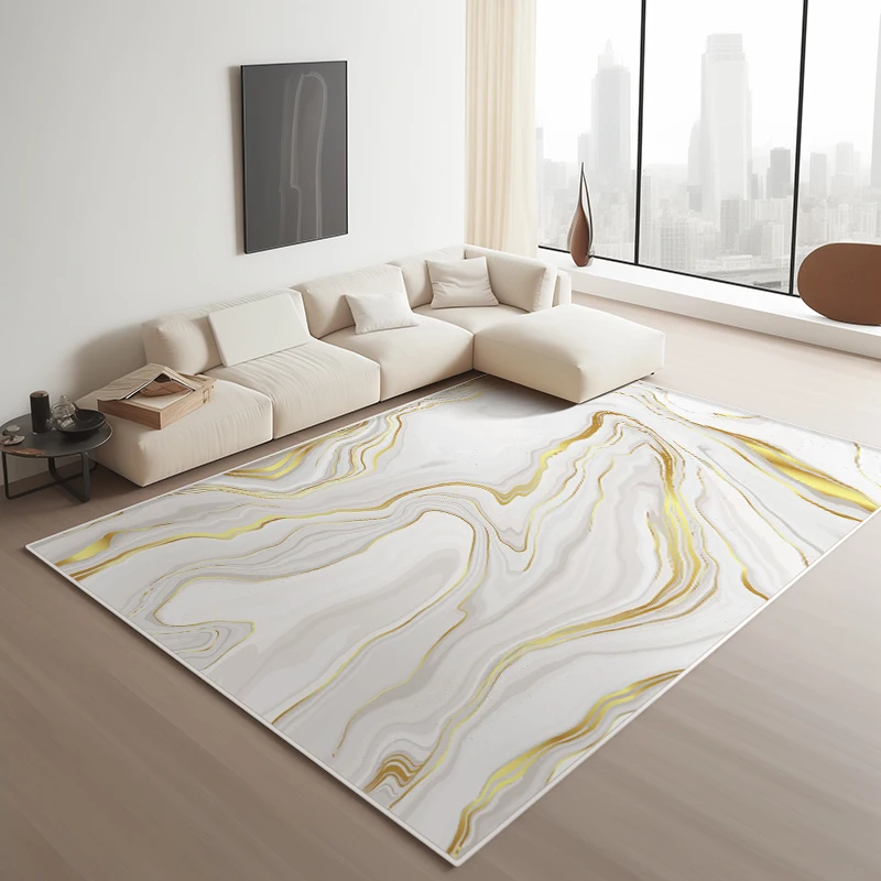 

Marble Light Luxury Decoration Living Room Carpet Leisure Area Coffee Table Soft Floor Mat Home Bedroom Plush Rug Ковер Tapis 러그