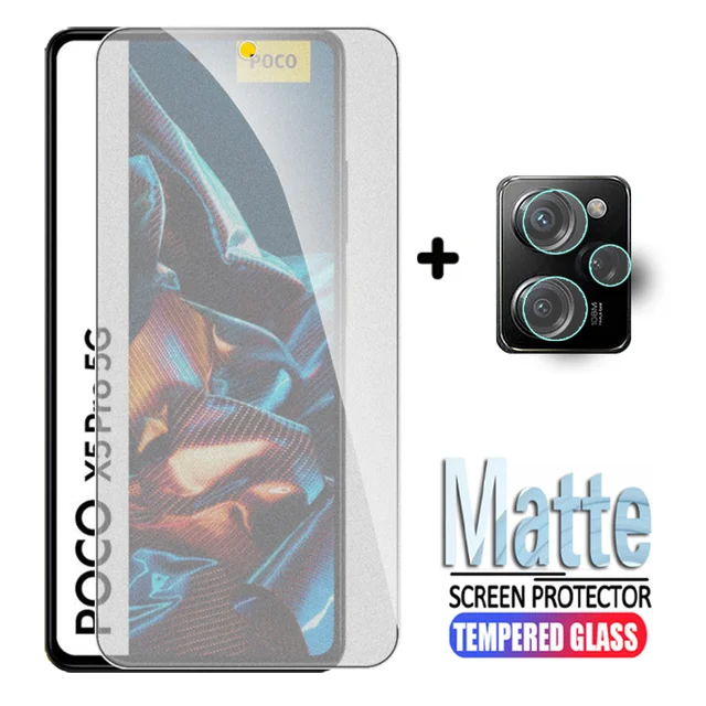 Protector de pantalla de vidrio templado 4 en 1 para POCO X6 Pro 5G,  Protector de pantalla de cubierta completa para POCO X3, X4, GT, X5, X6 Pro,  2.5D - AliExpress