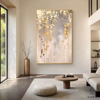 Gold Foil Flower Canvas 1
