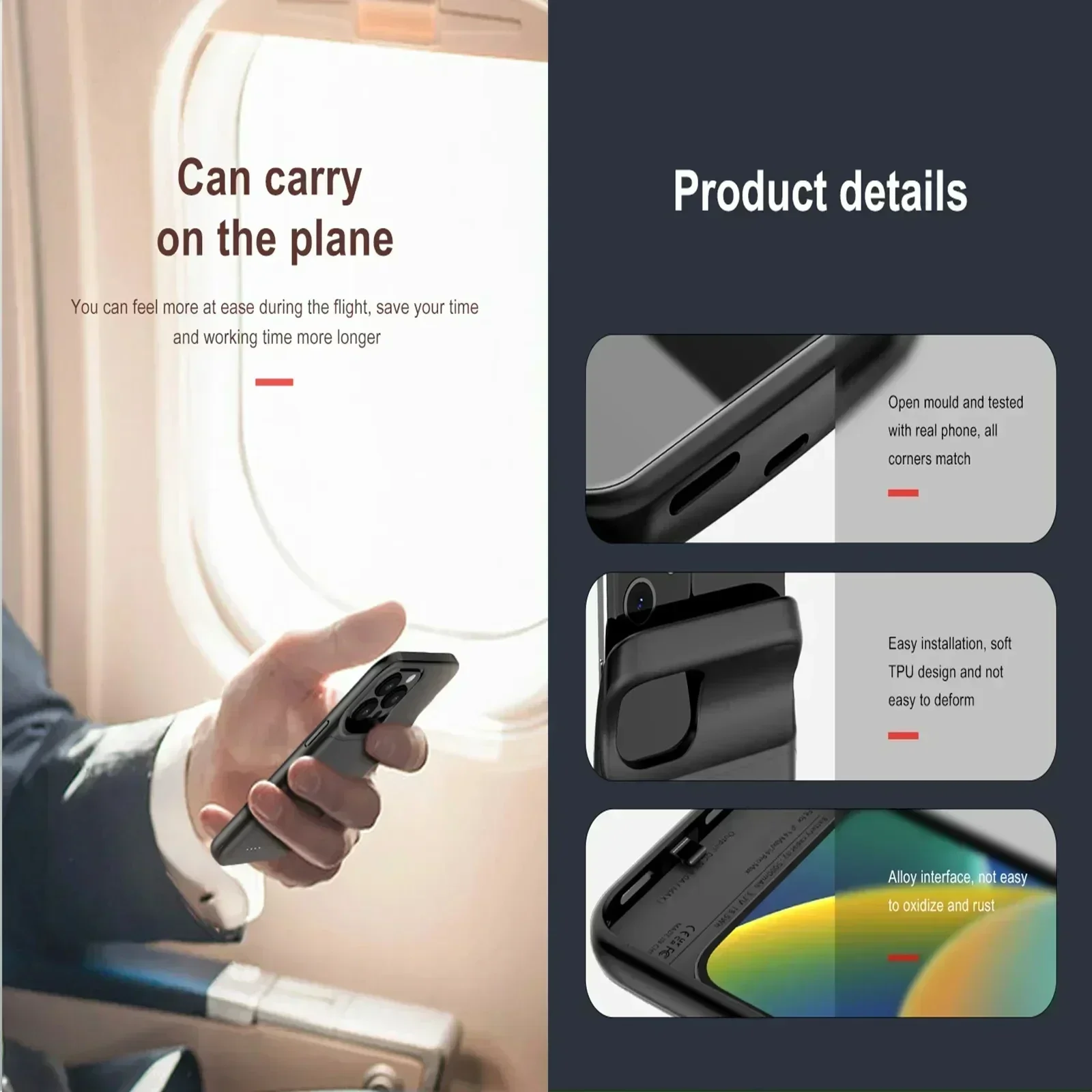 10000mAh Battery Charger Case for iPhone Models