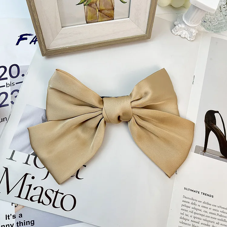 Elegant Satin Double-Layer Butterfly Bow Hair Clips - Trendy Hair Accessories