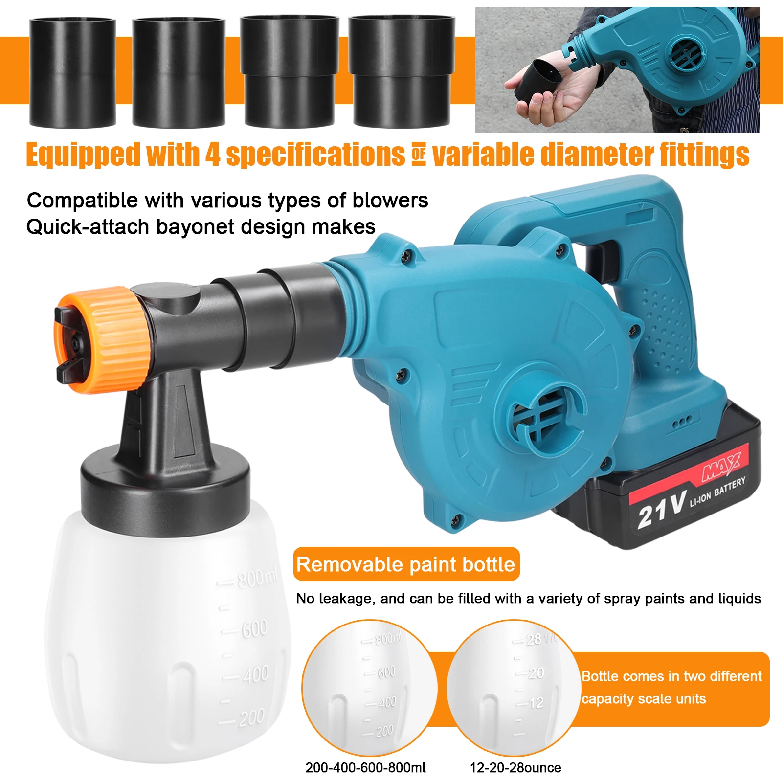 Power Blower to Paint Sprayer Conversion Kit Electric Blowing Machine to Painting Spraying