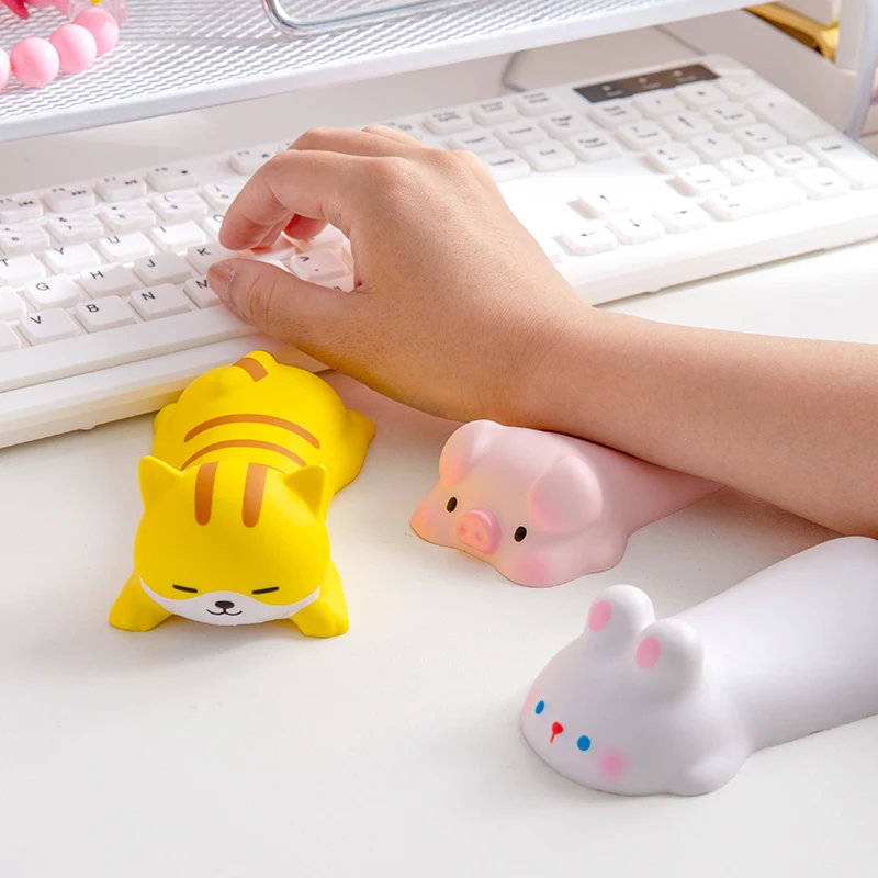 Bonito Apoio de Descanso de Pulso para Mouse Pad Computador Portátil Braço Resto para Mesa Ergonômico Kawaii Lento Subindo Brinquedos Mole Novo