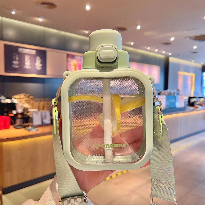 

Summer Water Glass for Girls, Good-Looking Plastic Cup, Drop-Resistant Student Sports Kettle, Portable Drinking Cup