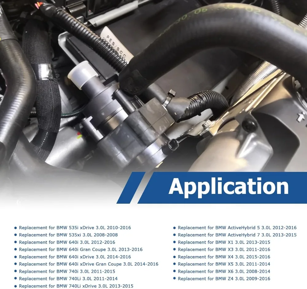 Electric Engine Water Pump Thermostat Replacement for BMW 3.0L L6 Models, Part 11517632426 11537549476