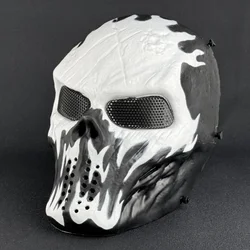 Skull Face Mask - Full Face Tactical Protective Gear for Versatile Outdoor and Costume Use (Spirit Flame)