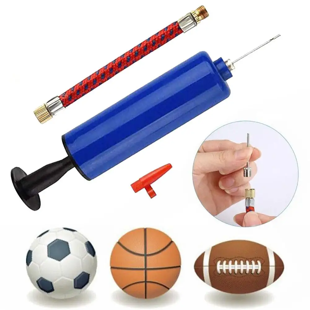 10PCS/Set Flexible Hose Volleyball Football Basketball With Needle Hand Air Pump Balloon Ball Inflator Portable