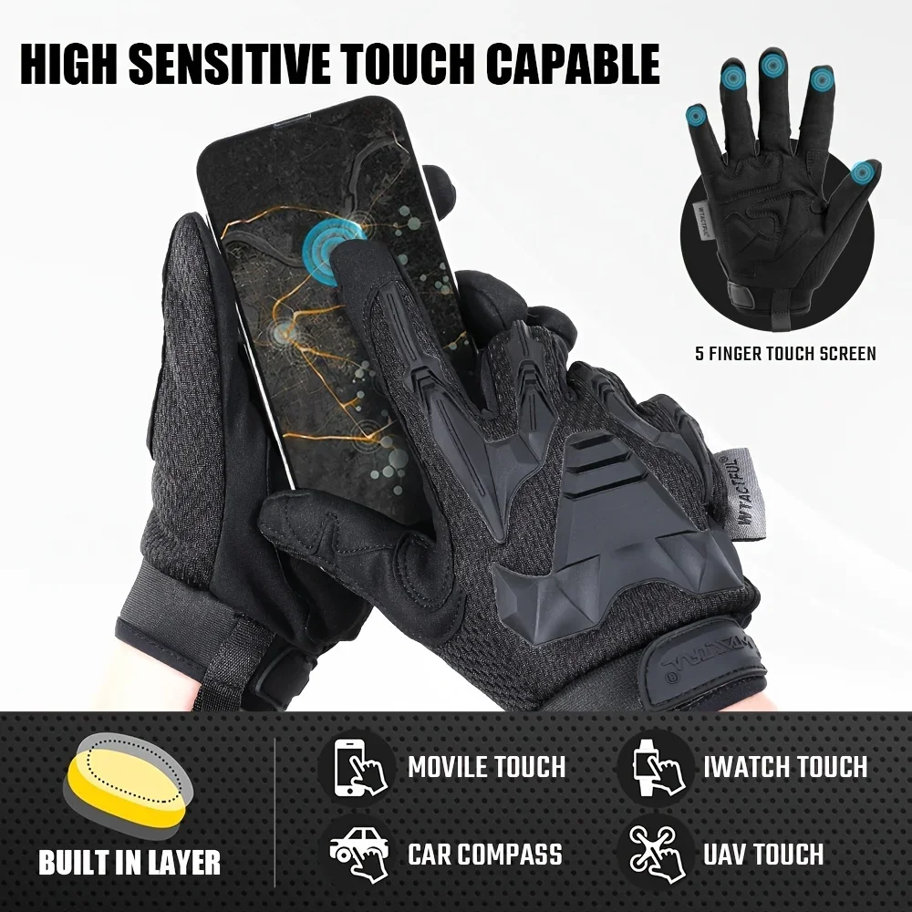 Outdoor Tactical Gloves Camo Cycling Glove Sport Hiking Climbing Paintball Shooting Hunting Riding Ski Full Finger Mittens Men