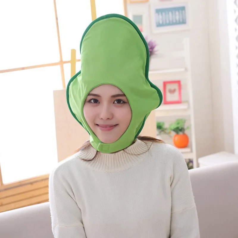 YESKIGU Kawaii Funny Plush Soft Hats Women Men Couples Shooting Tool Cute Sydney Avocado Festival Hat Halloween Party Warm Caps