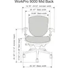 WorkPro® Quantum 9000 Series Ergonomic Mid-Back Mesh/Mesh Chair, Black 3