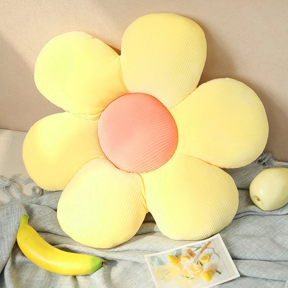 Daisy Sunflower Petal Pillow Cushion Chair Stuffed Plush Backrest Office Floor Ornament Decoration Dolls for Christmas Gift Toys 5
