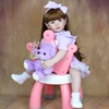 60 CM Soft Silicone Baby Reborn Doll Cloth Body 24 Inch Princess Toddler Long Hair Bebe Lovely Kid Birthday Gift Play HouseToy 3