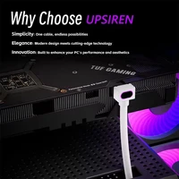 สายต่อขยาย GPU 8 พิน ยี่ห้อ UPSIREN, สายต่อขยายการ์ดจอ ARGB 5V 3 พิน, 18AWG 90 °   การออกแบบแบบมุมฉาก, สายเคเบิลแบบตัวผู้-ตัวเมีย 3