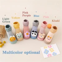 Cute Cartoon Animal Baby Shoes Foot  Floor Socks For Boy Girl Winter Soft Cotton Anti Slip Soled Newborn Toddler First Walkers 2