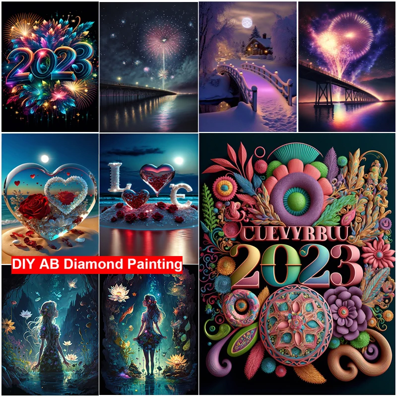 

Алмазная 5D картина AB Drill для творчества, живопись с мотивом пейзажа, сердца, круга, квадрата, мозаика, вышивка, домашний декор, ремесла, подарок, 2023