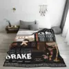 Drake Take Care Album Blankets Flannel Printed Hip Hop Rapper Drizzy Cozy Soft Throw Blankets for Bedding Office Rug Piece 3