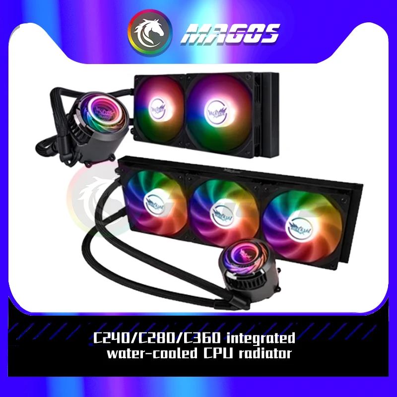 Valkyrie cpu aio-水冷argb,黒/白c240/c280/c360 ip co-ブランド