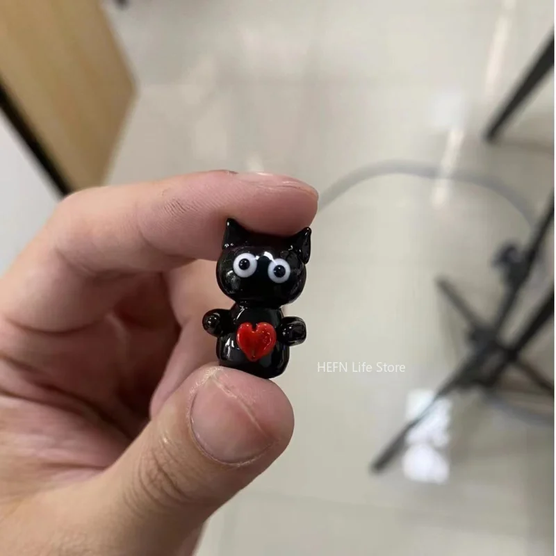 Mini Doggy Model Cute Cartoon Dog Glass Craft Ornaments Accessories Animal Statue Teddy Corgi Animal Statue Desktop Decoration