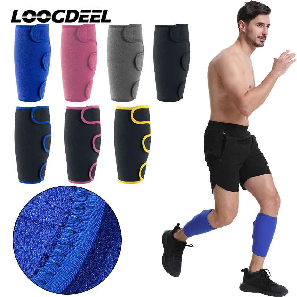 

LOOGDEEL 2Pcs/Lot Adjustable Fitness Basketball Shin Guard Protector Leg Sleeve Football Compression Sport Safety Calf Support