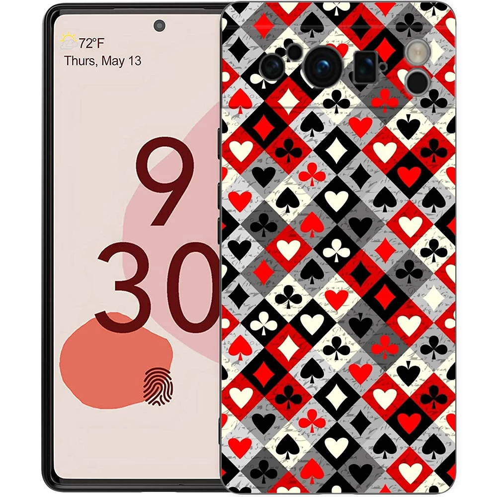 Elegant Checkerboard Chess Board Design Soft Black TPU Phone Case - Luxury Back Cover