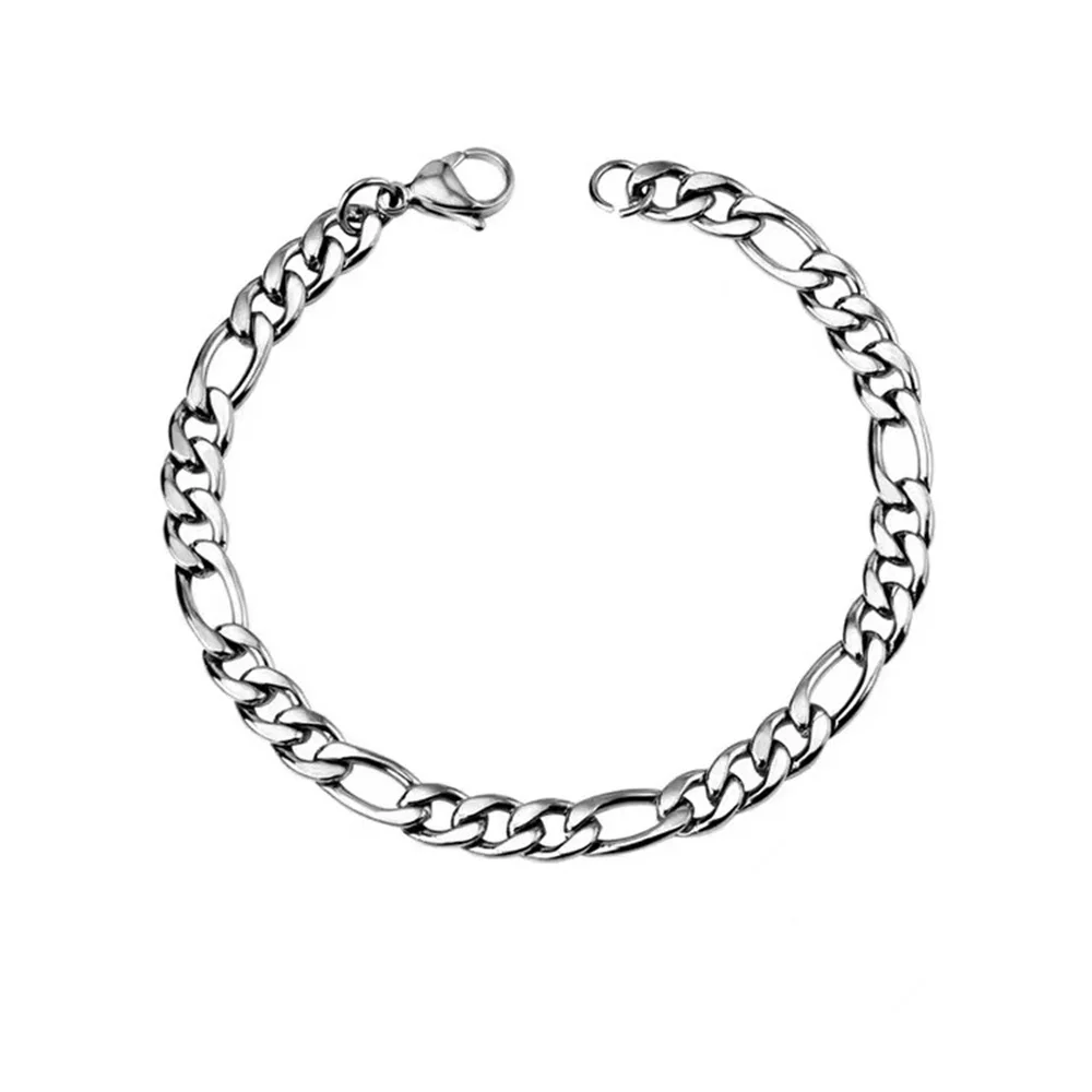 4MM Stainless Steel Figaro Bracelet Gold Color For Women Men Hip Hop Jewelry Fashion Accessories