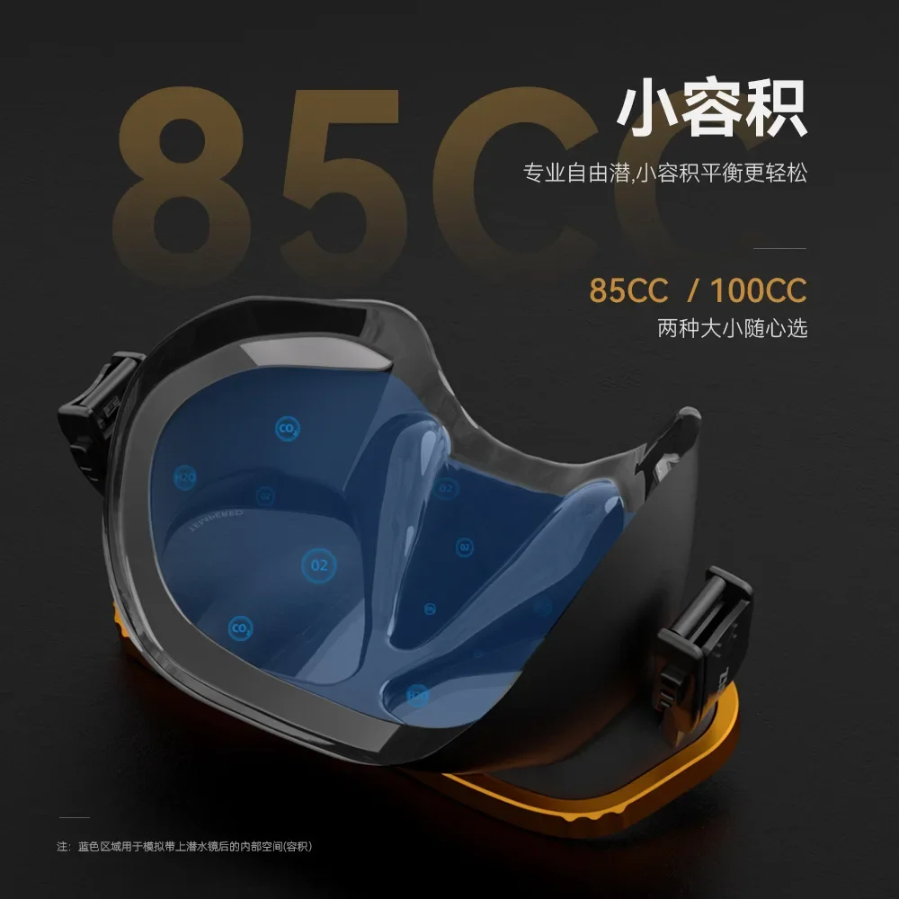 Diving Mask Aluminum Alloy Frame Anti-Fog Myopia Film