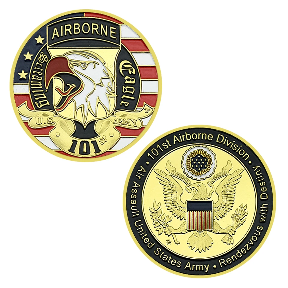 공수 사단 골드 코인, 미국 육군 챌린지 코인, 기념 선물, 101 공수 사단 - AliExpress
