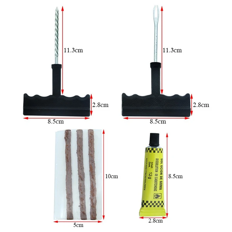 1pcs Car tire repair kit, bicycles, trucks, motorcycles, set tools, tire puncture,foreskin, glue, garage tool accessories