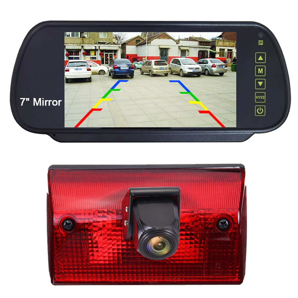 

Car rear view Camera+7"Mirror for VW LT 28-35 II Bus 28-46 II Kasten 1996/05-2006/07 CCD waterproof brake light A0028206156