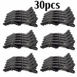 Durable Nonslip Alligator Hair Clips - Black and Pink Styling Accessories (30pc black)