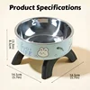 Stainless Steel Pet Bowl – Anti-Tip Elevated Design with Non-Slip Silicone Base & Chew-Proof Edge for Small Cats/Dogs Feeding 4