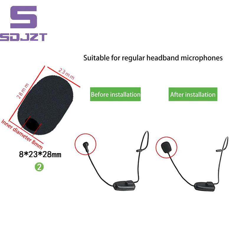 Headset Microphone Sponge For Motorcycle Intercom Helmet Bluetooth Headset Microphone Sponge 10PCS