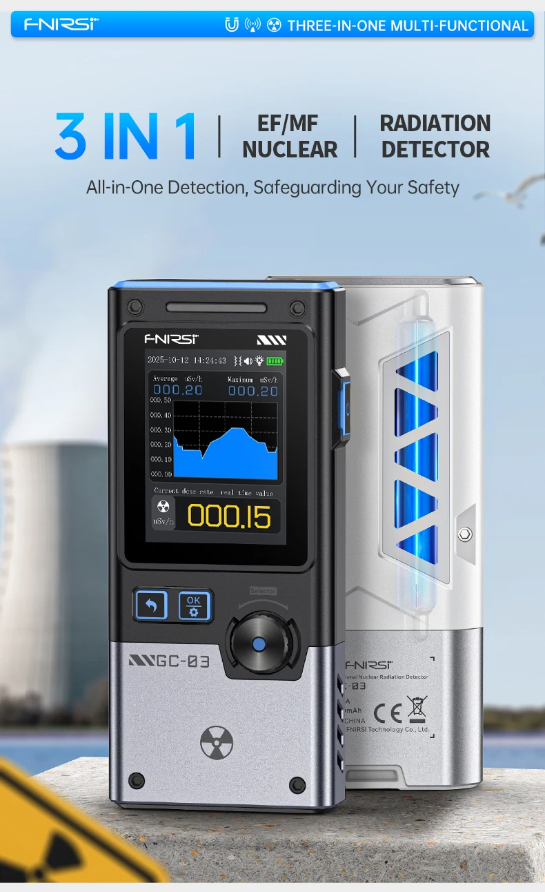 GC-03 3-IN-1 Electromagnetic Radiation Detector, Electric & Magnetic Field Stren