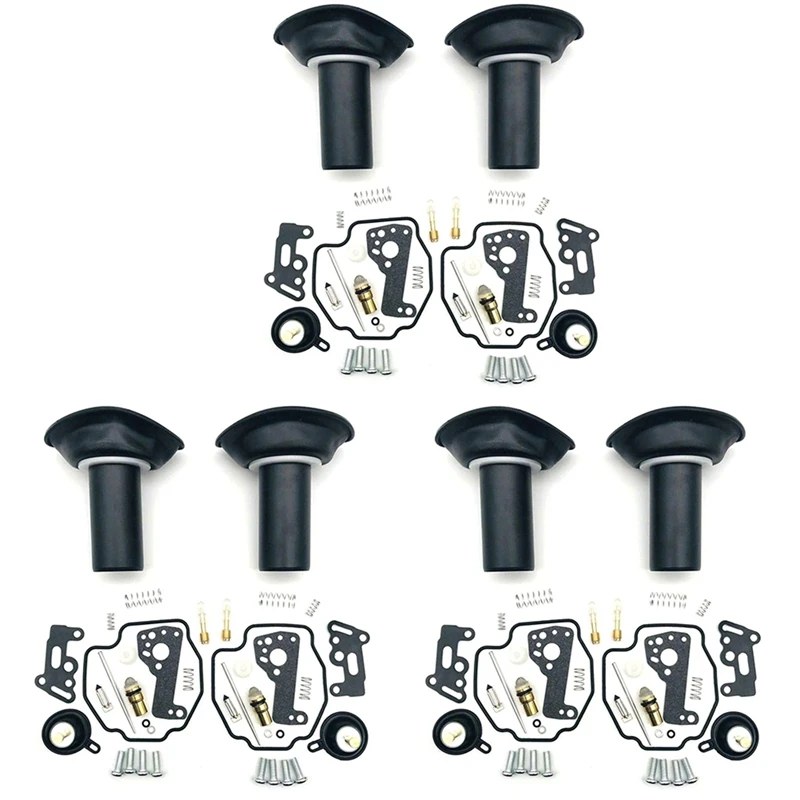 6X Carburetor Repair Kit For Yamaha Virago Xv535 1990-2001 Xv 535 Plunger Diaphragm