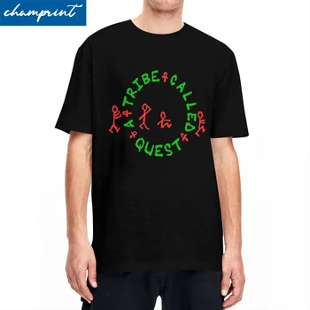 남성 여성 A Tribe Called Quest Logo ATCQ 힙합 음악 티셔츠, 100% 코튼 탑스 빈티지 라운드 넥 티셔츠 선물 아이디어 티셔츠