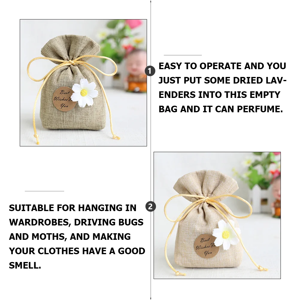 6 Pcs Lavender Sachet Bag Wardrobe Hanging Car Fragrance Empty Scented Bags For Closet Household Merchandises Home Decor
