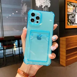 Versatile Phone Case with Card Slot and Lens Protection - Premium Back Cover - iPhone 12 (Sky blue)