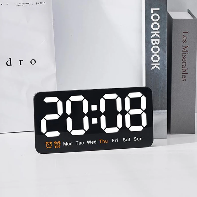 Digital Wall Clock Simple Large Screen Hanging Dual Purpose