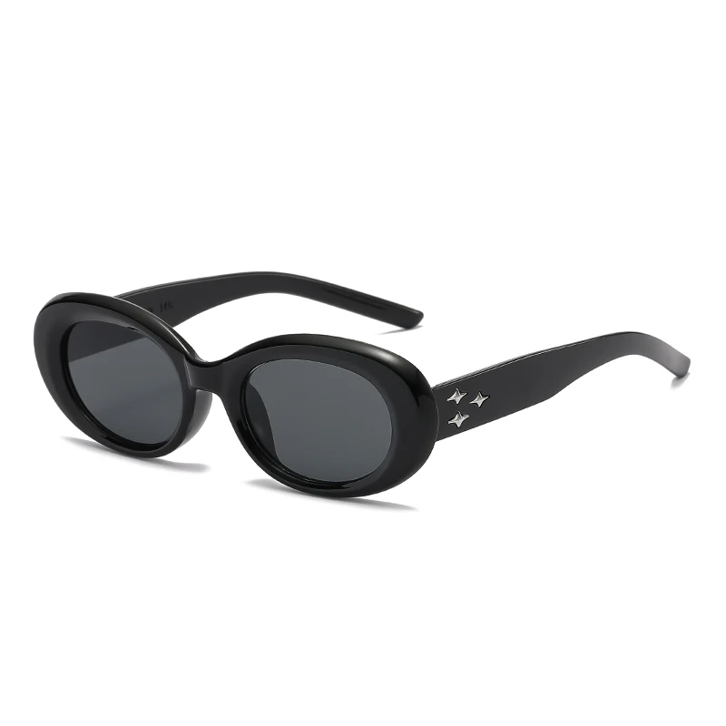 Oval Sunglasses for Men Women Fashion Retro Brand Design Shades Eyewear Fishing