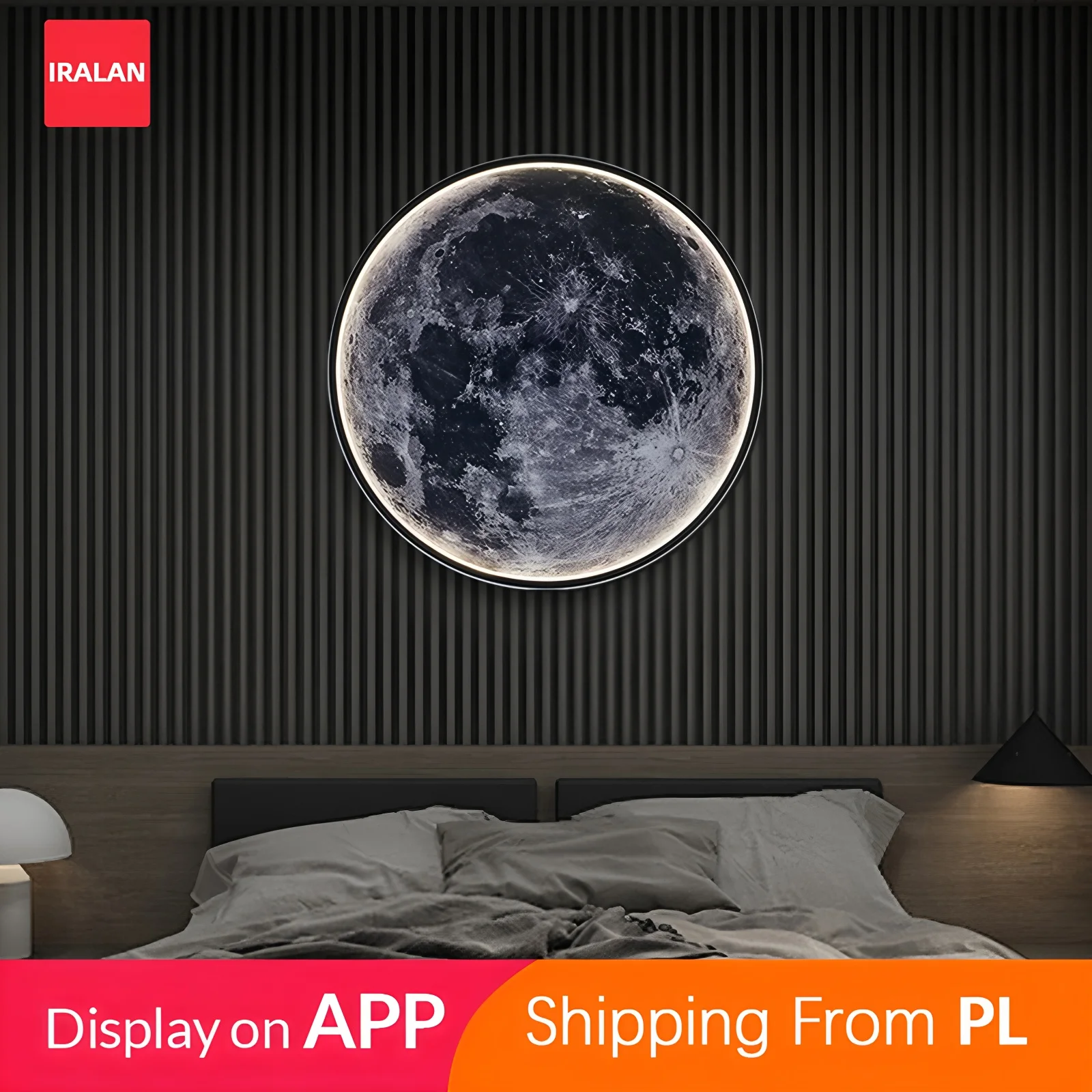 Interior Wall Light Modern Creative Moon Surface Led Wall Lights with Remote Control Dimmable House Decoration for Aisle Bedside