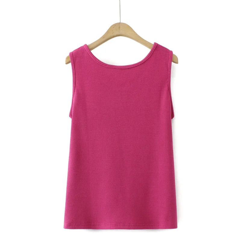 4XL Plus Size Basic Tank Top Women Spring Summer Waffle O-Neck Sleeveless Bottoming Vest Oversize Curve Clothes