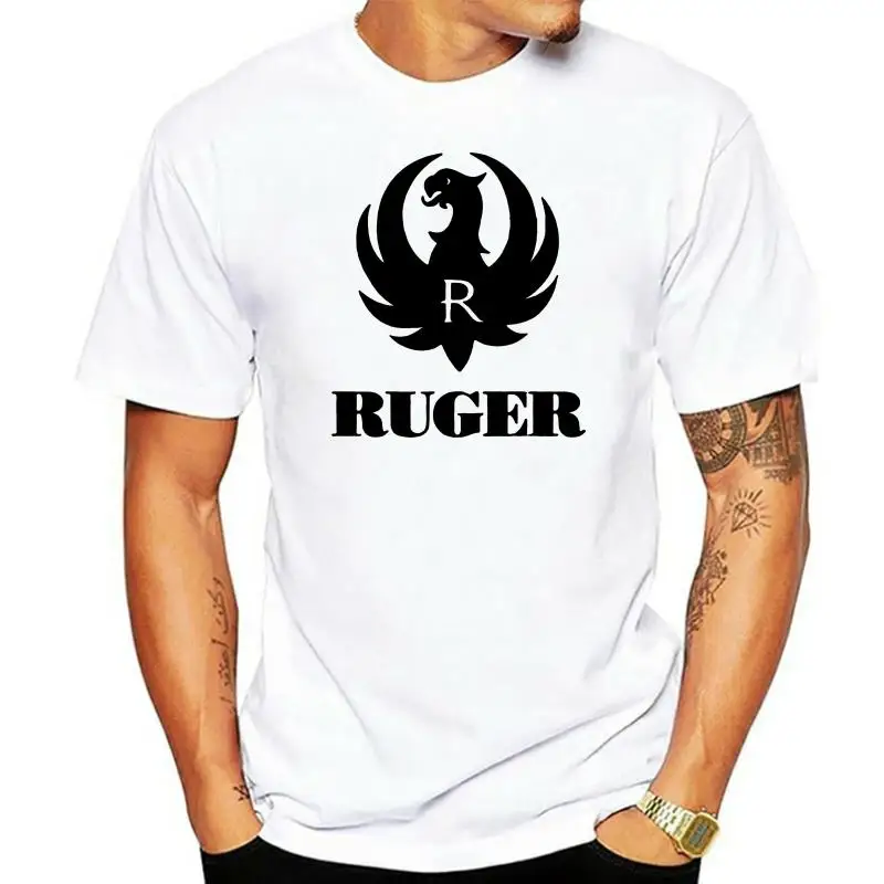 Футболка Ruger с черным логотипом футболка рисунком второго класса Мужская