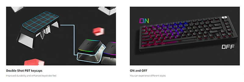 OEM, teclado mecânico de jogos, 165 chaves, 100%, 75%, 65%, 60%