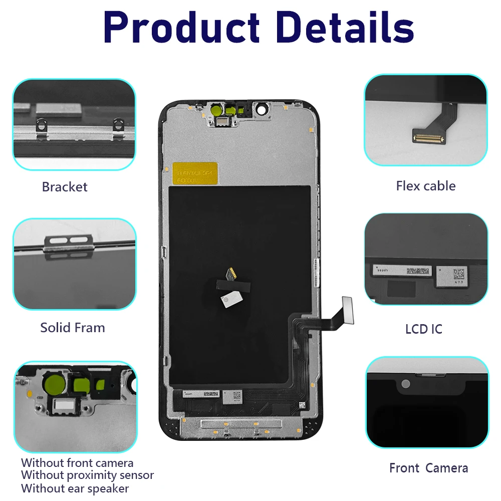 Ricambio Display IPhone 14 Pro Max GH82-14005A Display LCD Touch Screen Per IPhone 14 Pro Max – 90Hz, COF Incell, Completo Di Digitalizzatore, Colore Nero Schermo LCD IPhone 14 Pro Max - Foto 4